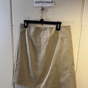 Banana-republic Women's Cream and Tan Skirt